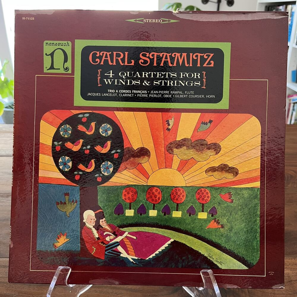 Carl Stamitz 4 Quartets For Winds & Strings Vinyl LP Nonesuch H-71125